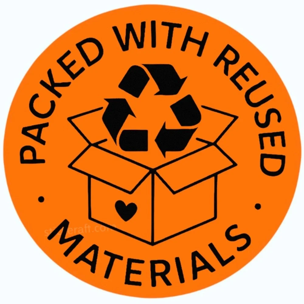 Packed With Reused Materials Stickers – 2